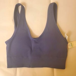 Dark Blue Aerie Ribbed Padded Bralette